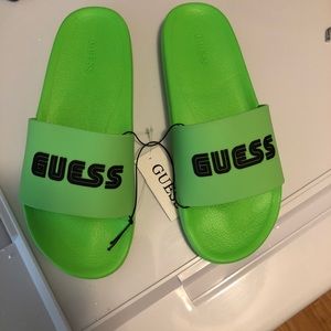 Guess Green Slides Sandal